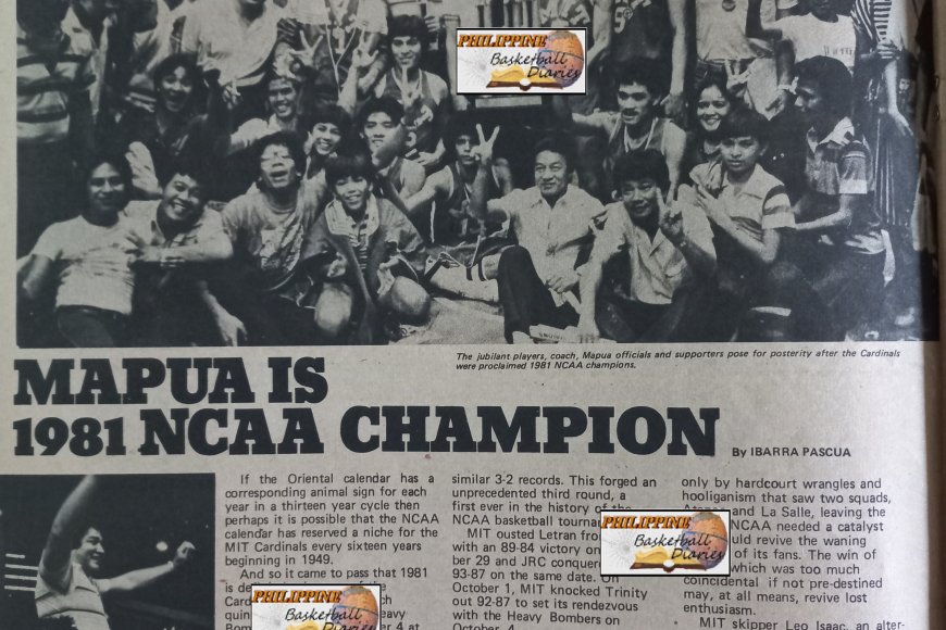 1981 NCAA Champion - Mapua