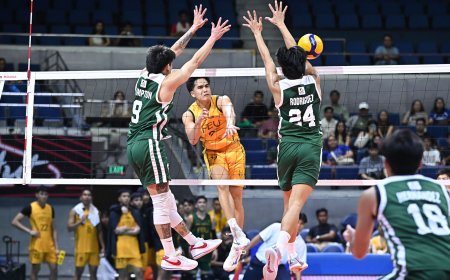 S87 Men's Volleyball: FEU triumphs over La Salle in 4 sets